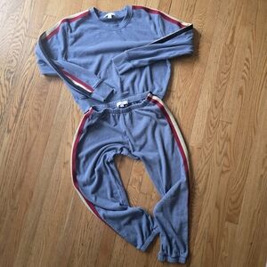 Spiritual gangster Blue sweatpant Set Womens Small Nwot